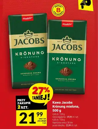 Twój Market Kawa Jacobs Krönung mielona, 500 g oferta
