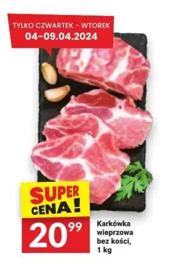 Twój Market Karkówka wieprzowa bez kości, 1 kg oferta