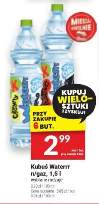 Twój Market Kubuś Waterrr n/gaz, 1,5 l oferta