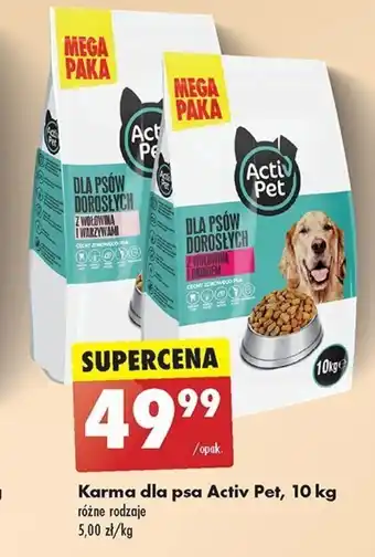 Biedronka Karma dla psa Activ Pet 10 kg oferta