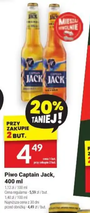 Twój Market Piwo Captain Jack, 400 ml oferta