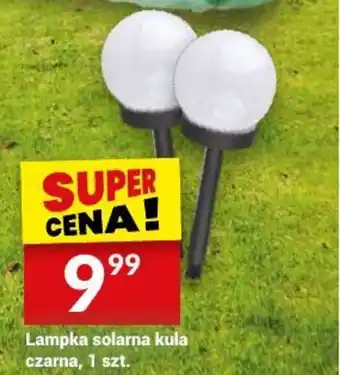 Lampka solarna kula czarna