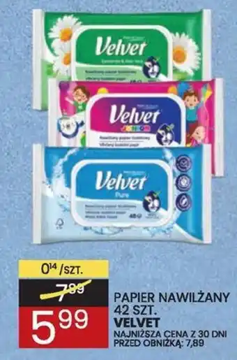 Wafelek PAPIER NAWILŻANY VELVET 42 SZT. oferta