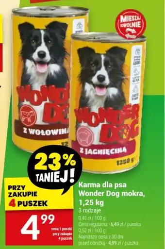 Twój Market Karma dla psa Wonder Dog mokra, 1,25 kg oferta