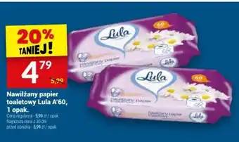 Twój Market Nawilżany papier toaletowy Lula A'60, 1 opak. oferta