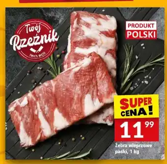 Twój Market Żebra wieprzowe paski, 1 kg oferta