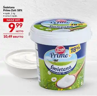 Makro Śmietana Primo Zott 18% 1 kg oferta