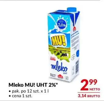 Makro Mleko MU! UHT 2% 1 l oferta