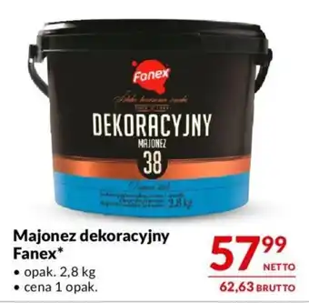 Makro Majonez dekoracyjny Fanex 2,8 kg oferta