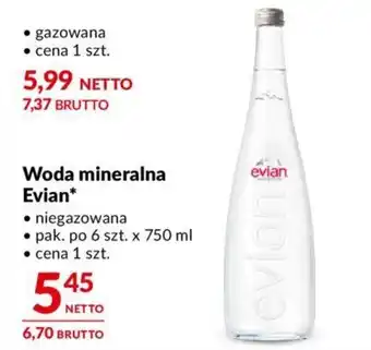 Makro Woda mineralna Evian 750 ml oferta