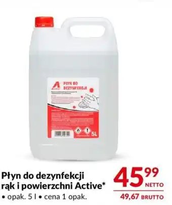 Makro Płyn do dezynfekcji rąk i powierzchni Active 5 l oferta