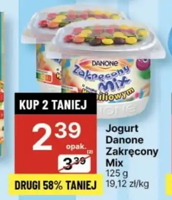 Delikatesy Centrum Jogurt Danone Zakręcony Mix 125 g oferta