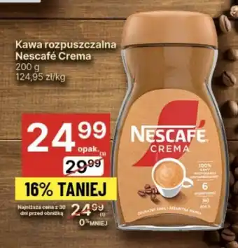 Delikatesy Centrum Kawa rozpuszczalna Nescafé Crema 200 g oferta