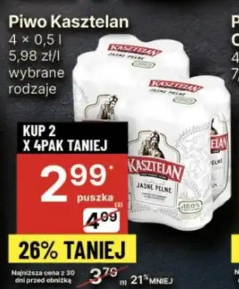 Delikatesy Centrum Piwo Kasztelan 4x0,5l oferta