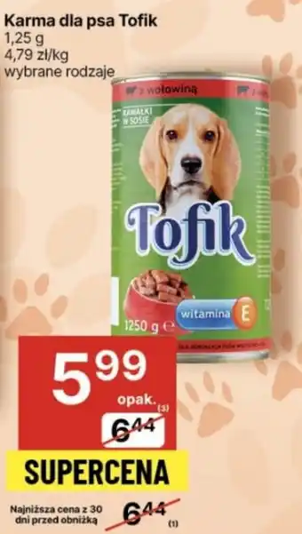 Delikatesy Centrum Karma dla psa Tofik 1,25 kg oferta