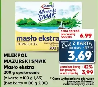 Kaufland MLEKPOL MAZURSKI SMAK Masło ekstra 200 g oferta