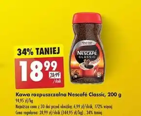 Biedronka Nescafé Classic Kawa rozpuszczalna 200 g oferta
