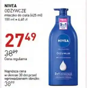 Jawa Drogerie NIVEA Odżywcze mleczko do ciała z pompką 625 ml oferta