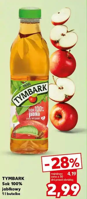 Kaufland TYMBARK Sok 100% jabłkowy 1l oferta