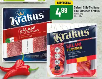 Polomarket Salami Stile Siciliano lub Flamenco Krakus Animex, 80 g oferta