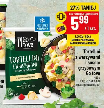 Polomarket Tortellini z warzywami i sosem grzybowym Go tove 450 g oferta