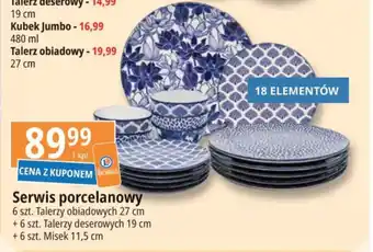 E.Leclerc Serwis porcelanowy 18 elementów oferta