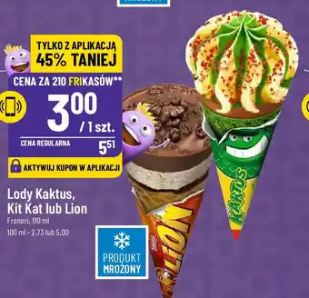 Polomarket Lody Kaktus Kit Kat lub Lion Froneri 110 ml oferta