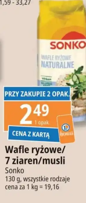 E.Leclerc Wafle ryżowe/ 7 ziaren/musli Sonko 130 g oferta