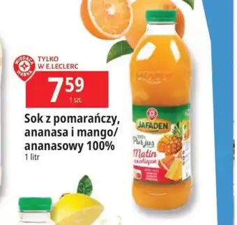 E.Leclerc Sok z pomarańczy, ananasa i mango/ ananasowy 100% oferta