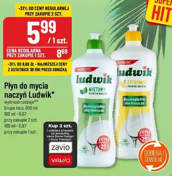 Polomarket Płyn do mycia naczyń Ludwik Grupa Inco, 900 ml oferta