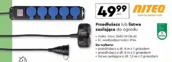 Biedronka NITED Przedłużacz lub listwa zasilająca do ogrodu oferta