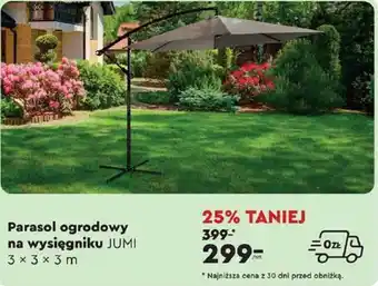 Biedronka Parasol ogrodowy na wysięgniku JUMI 3 x 3 x 3 m oferta