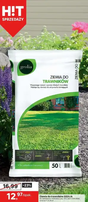 Leroy Merlin Ziemia do trawników GEOLIA 50 l oferta