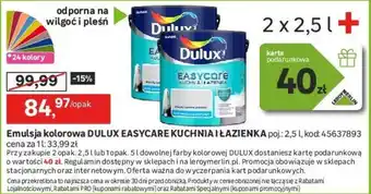 Leroy Merlin Emulsja kolorowa DULUX EASYCARE KUCHNIA I ŁAZIENKA 2,5 l oferta