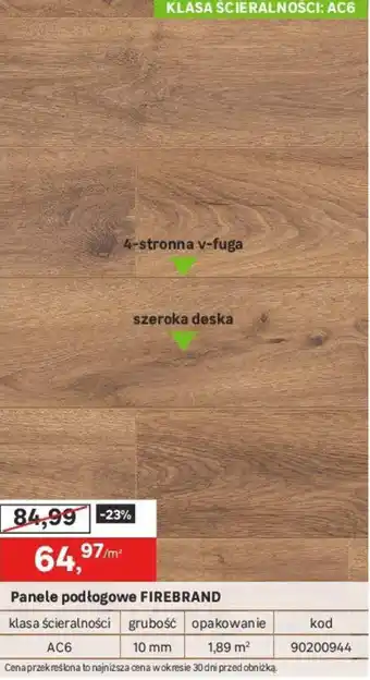 Leroy Merlin Panele podłogowe FIREBRAND m2 oferta