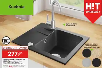 Zlewozmywak ZEFIR 1K0, 50 z baterią