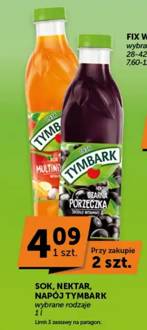 Groszek SOK, NEKTAR, NAPÓJ TYMBARK 1l oferta