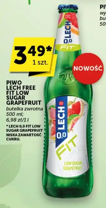 Groszek PIWO LECH FREE FIT LOW SUGAR GRAPEFRUIT 500 ml oferta