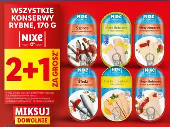 Lidl WSZYSTKIE KONSERWY RYBNE NIXE, 170 G oferta