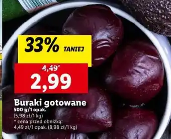 Lidl Buraki gotowane 500 g oferta