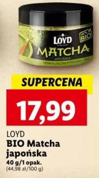 LOYD BIO Matcha japońska 40 g