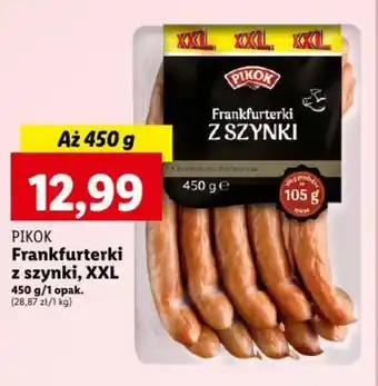 Lidl PIKOK Frankfurterki z szynki, XXL 450 g oferta