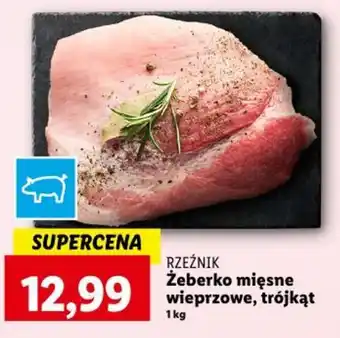 Lidl RZEŹNIK Żeberko mięsne wieprzowe, trójkąt 1 kg oferta