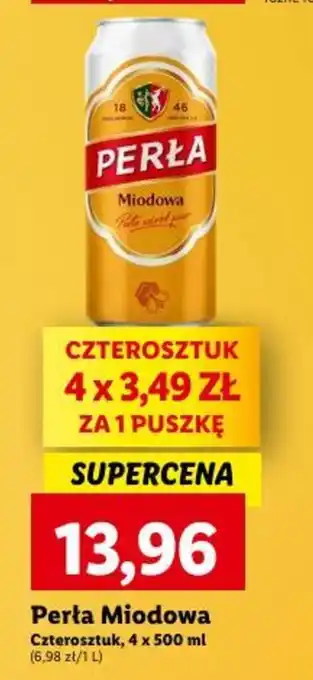Lidl Perła Miodowa 4 x 500 ml oferta