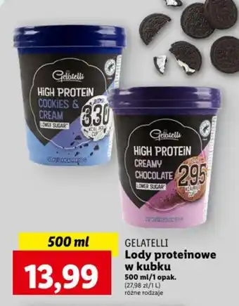 Lidl Lody proteinowe w kubku 500 ml oferta