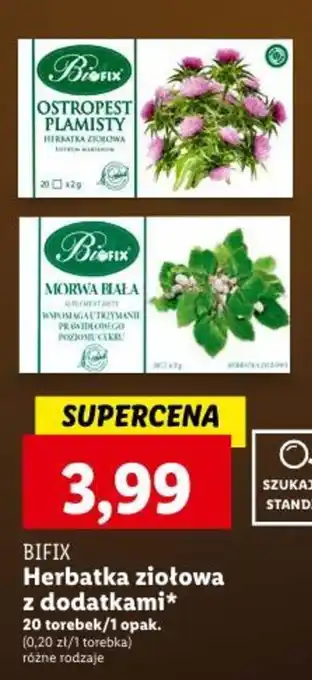 Lidl BIFIX Herbatka ziołowa z dodatkami 20 tor. oferta