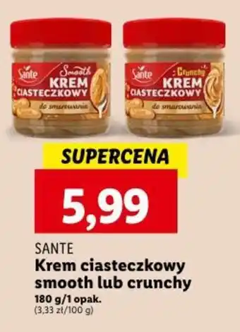Lidl SANTE Krem ciasteczkowy smooth lub crunchy 180 g oferta