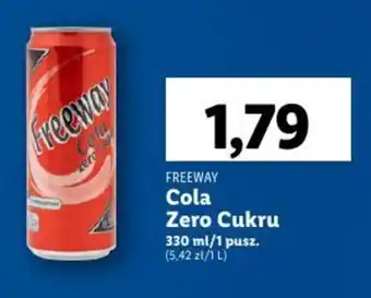 Lidl FREEWAY Cola Zero Cukru 330 ml oferta