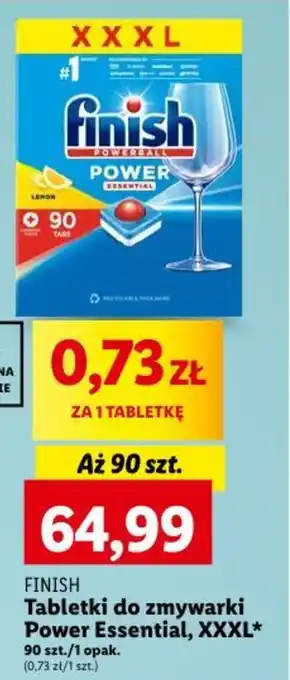 Lidl FINISH Tabletki do zmywarki Power Essential, XXXL 90 szt. oferta