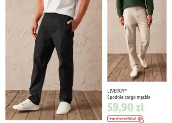 Lidl LIVERGY Spodnie cargo męskie oferta